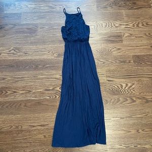 Lush Knit Navy Blue High Neck Maxi Dress - Shortened for Petite (I’m 5”2)